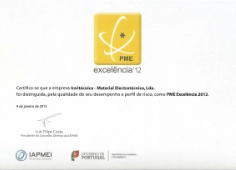 Certificado PME EXCELÊNCIA 2012