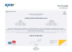 Certificado ISO 9001-2015 - APCER