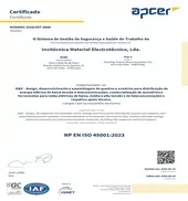 CERTIFICADO ISO 45001-2023 – APCER