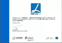 CERTIFICADO PME LIDER 2012