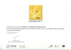 CERTIFICADO PME EXCELENCIA 2010